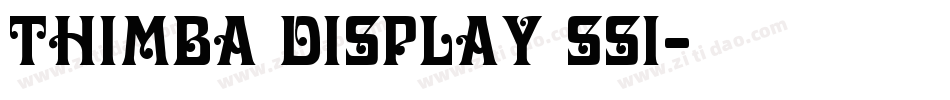 Thimba Display SSi字体转换